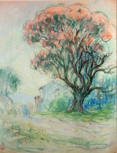 Roze boom door Claude Emile Schuffenecker