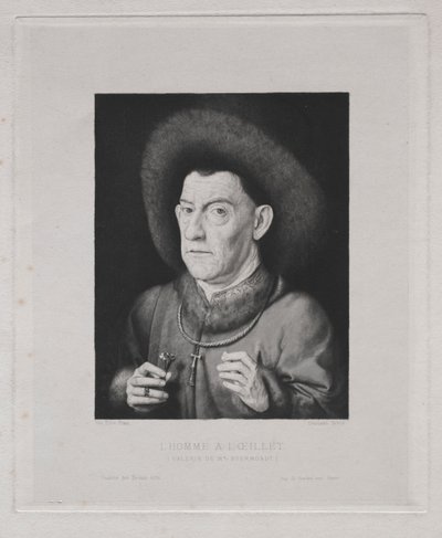 Man met een anjer door Claude Ferdinand Gaillard