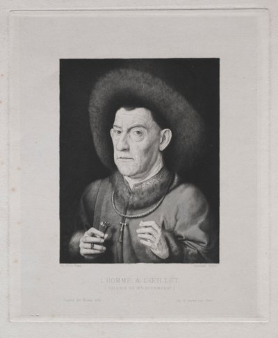 Man met een anjer door Claude Ferdinand Gaillard