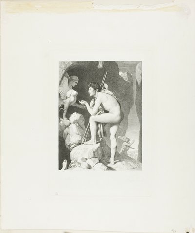 Oedipus en de Sfinx door Claude Ferdinand Gaillard