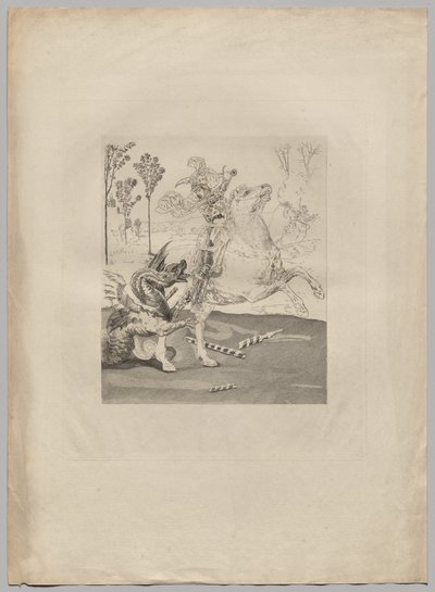 Sint Joris en de Draak (1) door Claude Ferdinand Gaillard