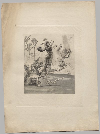 Sint Joris en de Draak (2) door Claude Ferdinand Gaillard