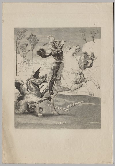 Sint Joris en de Draak (3) door Claude Ferdinand Gaillard