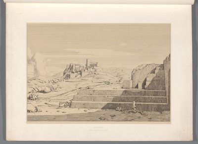 Gezicht op Athene (Vues des sites les plus célèbres de la Grèce antique) door Claude Félix Théodore Caruelle d
