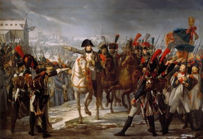 Napoleons toespraak tot het 2e Korps van de Grande Armée voor de aanval op Augsburg op 12 oktober door Claude Gautherot