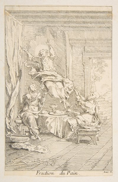 Verdeling van het brood, n.d. door Claude Gillot, Jacques Gabriel Huquier