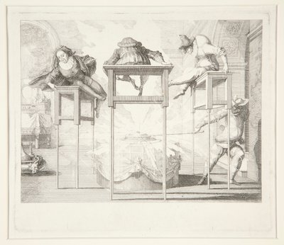 Ondeugende Harlekijn door Claude Gillot