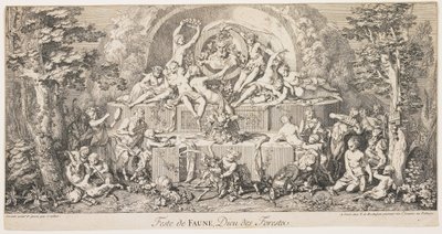 Festival van Faun, God van de Bossen, ca. 1740 door Claude Gillot