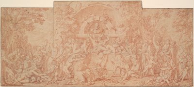 Studie voor Festival van de God Pan (La Fete du Dieu Pan) door Claude Gillot