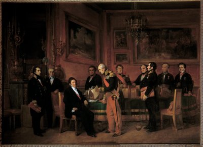 Raad van Ministers in het Palais des Tuileries door Claude Jacquand