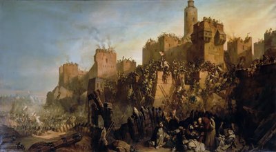 De verovering van Jeruzalem door Jacques de Molay in 1299 door Claude Jacquand