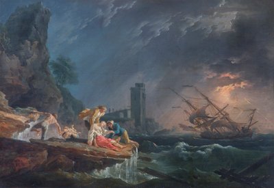 Een Schipbreuk, c.1760-65 door Claude Joseph (after) Vernet