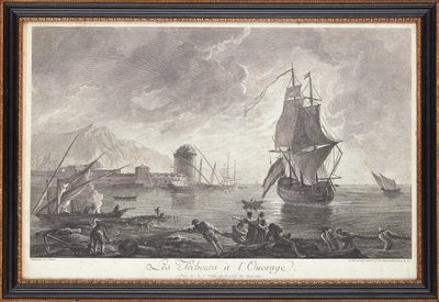 Franse staalgravures door Claude Joseph (after) Vernet