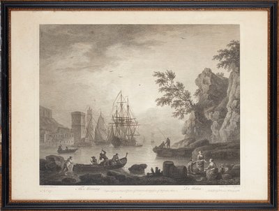 Tien Franse staalgravures door Claude Joseph (after) Vernet