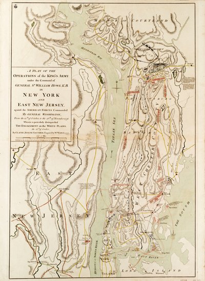 Een plan van de operaties van het leger van de koning onder bevel van generaal Sir William Howe KB in New York door Claude Joseph Sauthier
