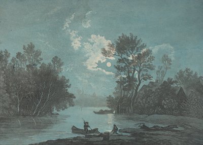 Vissers bij maanlicht door Claude Joseph Vernet