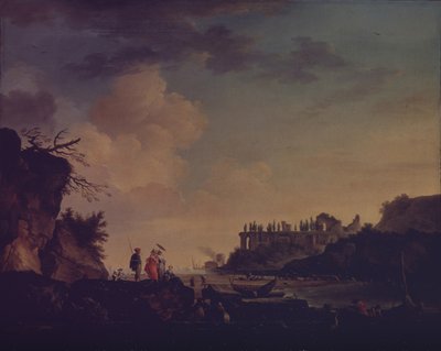 Ruïnes bij de monding van een rivier, 1748 door Claude Joseph Vernet