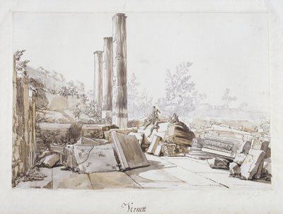 Ruïnes van de Tempel van Serapis in Pozzuoli, 1750 door Claude Joseph Vernet