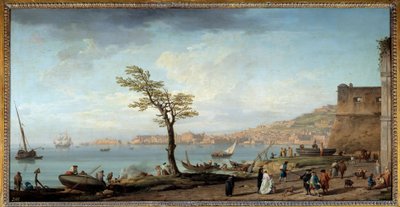Uitzicht op de Golf van Napels door Claude Joseph Vernet