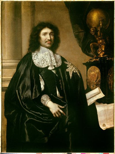Portret van Jean Baptiste Colbert (1619-1683), Minister van Lodewijk XIV. Schilderij door Claude Lefebvre (1666) door Claude Lefebvre