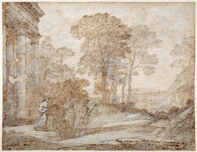 De ontmoeting tussen Venus en Aeneas, c.1678 door Claude Lorrain