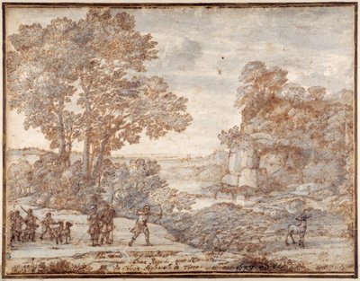 Ascanius schiet het hert van Sylvia, ca. 1680 door Claude Lorrain