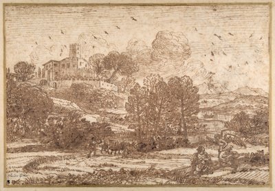 Hagar en de Engel door Claude Lorrain