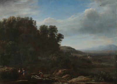 Italiaans landschap, ca. 1630 door Claude Lorrain (1600 82)