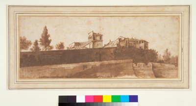 Uitzicht op de Belvedere en de Vestingwerken van het Vaticaan door Claude Lorrain