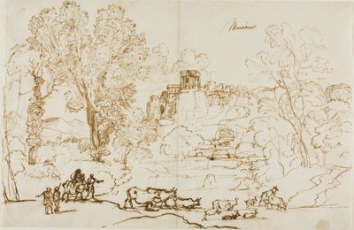 Klassiek Landschap - Tivoli door Claude Lorrain