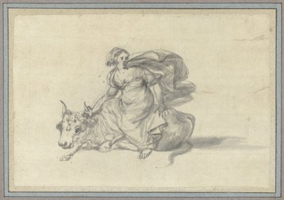 Europa op de stier (Studies van dieren uit het Dierenalbum) door Claude Lorrain