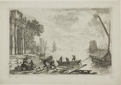 Haven Scène met Opkomende Zon door Claude Lorrain