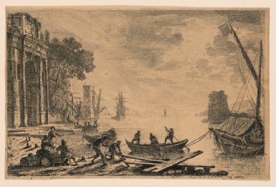 Havengezicht door Claude Lorrain