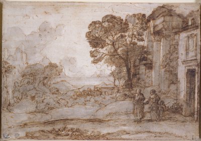 Landschap met Abraham die Hagar en Ismaël Verjaagt door Claude Lorrain