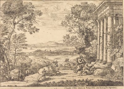 Mercurius en Argus door Claude Lorrain