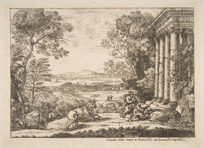 Mercurius en Argus door Claude Lorrain