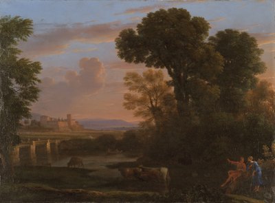 Pastoraal landschap door Claude Lorrain