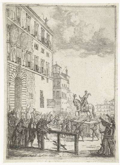 Ruiterstandbeeld van de keizer van het Heilige Roomse Rijk door Claude Lorrain