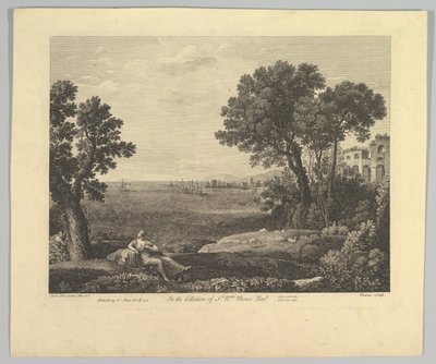 Zeegezicht met Bacchus en Ariadne, 1742 door Claude Lorrain