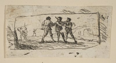 Studie met Bandieten Onderste Deel door Claude Lorrain