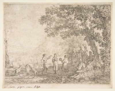 De Country Dance Grote Plaat, ca. 1637 door Claude Lorrain