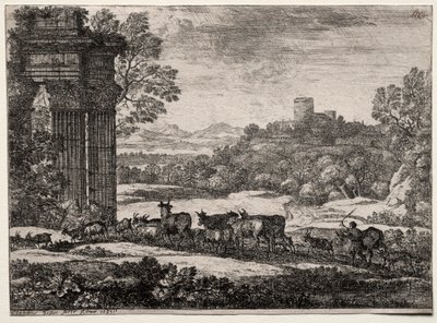 De kudde keert terug in stormachtig weer, 1651 door Claude Lorrain