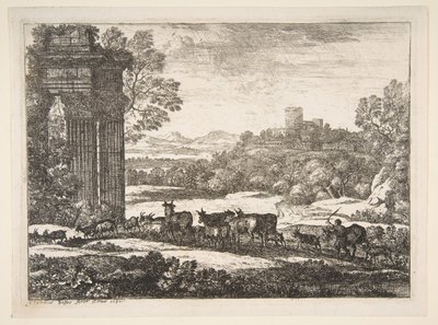 De kudde keert terug in stormachtig weer, 1651 door Claude Lorrain