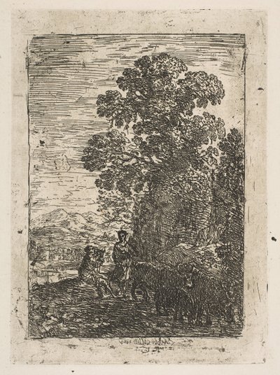 De herder en de herderin, ca. 1630 door Claude Lorrain