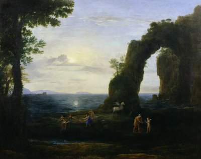 De oorsprong van koraal of Perseus met het hoofd van Medusa door Claude Lorrain