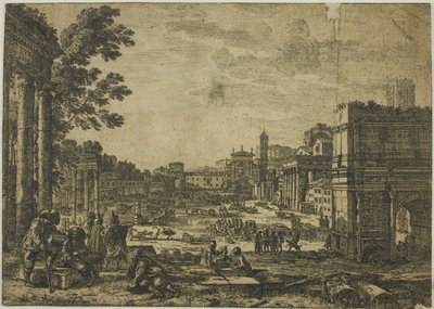 Het Romeinse Forum door Claude Lorrain
