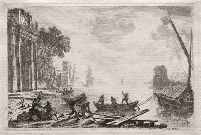 De Zonsondergang, 1634 door Claude Lorrain