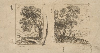 De twee landschappen, ca. 1630 door Claude Lorrain