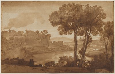 Uitzicht op de Acqua Acetosa recto, ca. 1645 door Claude Lorrain