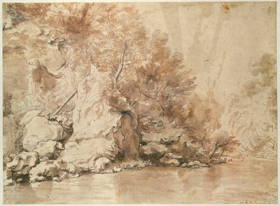 Een Studie voor een Landschap door Claude Lorrain